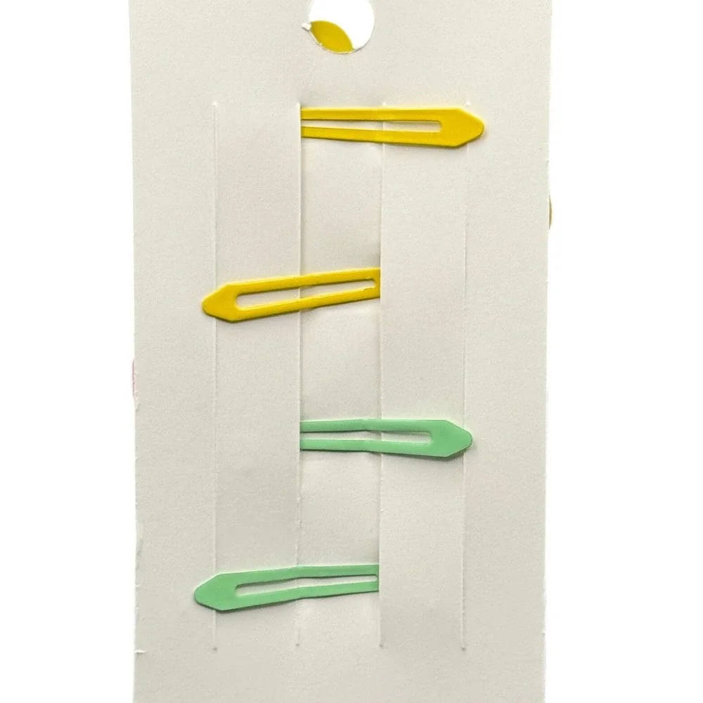 Mint Kids Butterfly Snap Hair Clips 4 Pack Yellow Pink Green Butterfly Barrettes